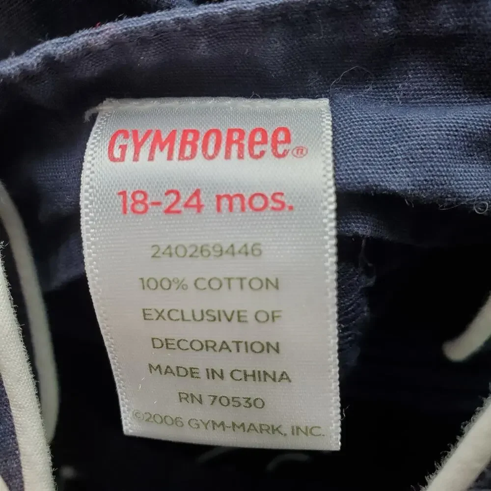 Gymboree Bon Voyage Toddler Girl Blue Anchor Heart Longall Size 18-24M